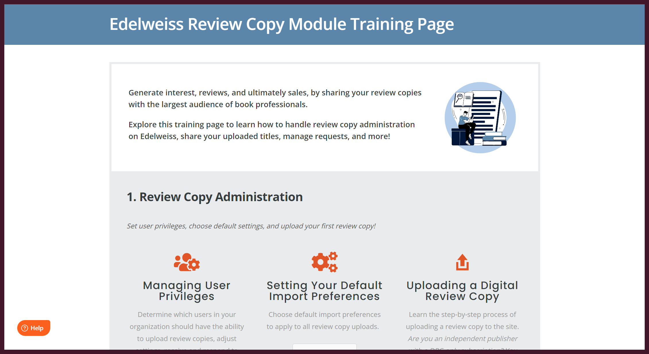 Review Copy Administration