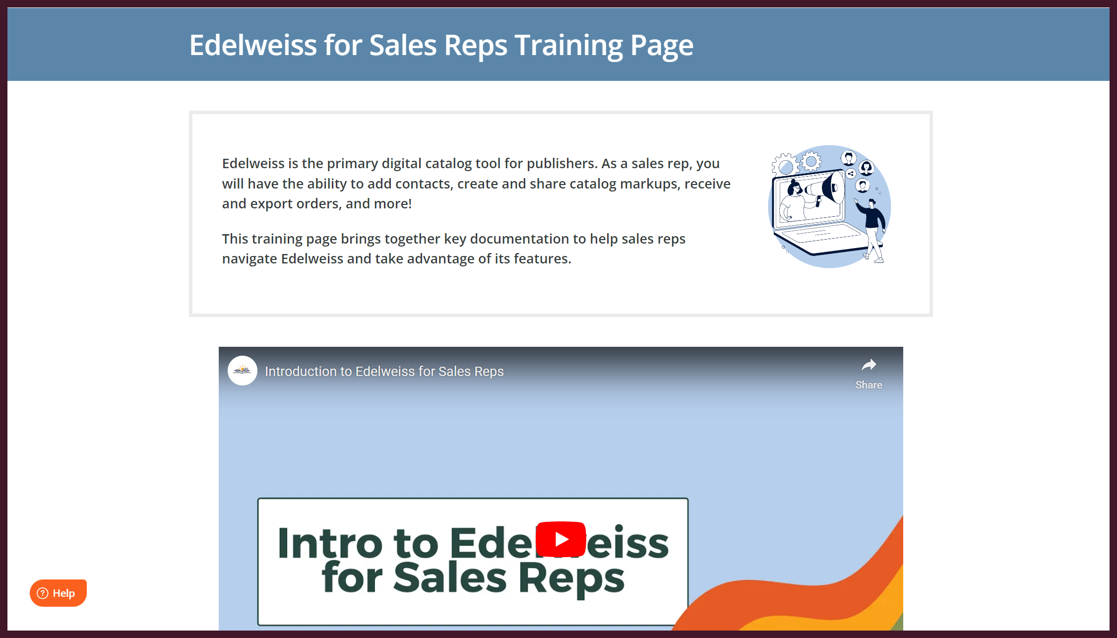 Edelweiss for Sales Reps